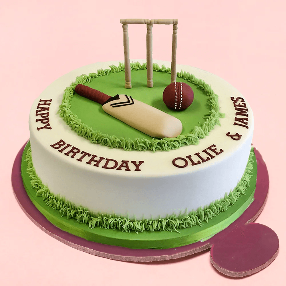 Cricket Pitch Fondant cake 2kg