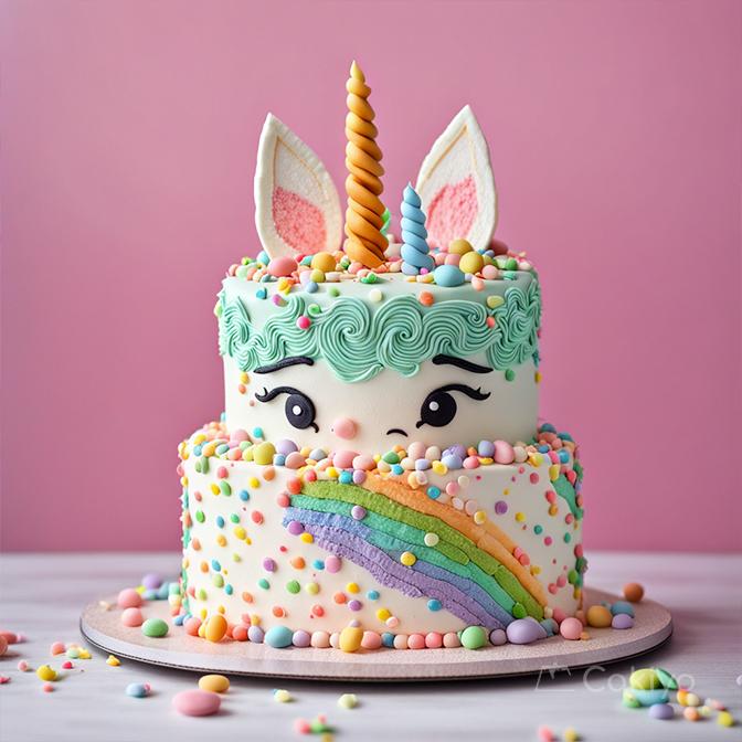 Unicorn Semi Fondant Cake(1kg)