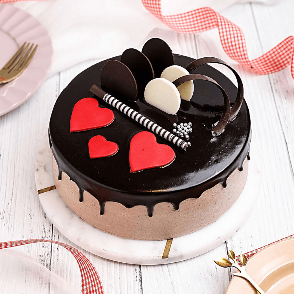 Romantic Hearts Chocolate Cake 500gm
