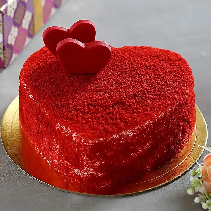 Heartshape Redvelvet Cake